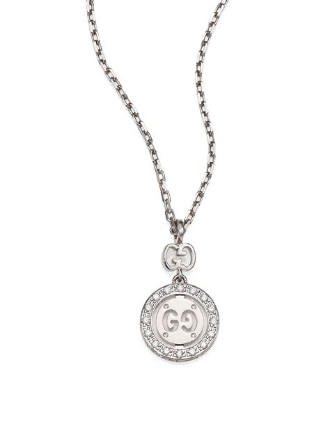 gucci icon necklace white gold|gucci necklace cheap.